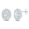 Thumbnail Image 2 of Pnina Tornai Oval-Cut Lab-Grown Diamond Halo Stud Earrings 2 ct tw 14K White Gold