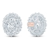 Thumbnail Image 4 of Pnina Tornai Oval-Cut Lab-Grown Diamond Halo Stud Earrings 2 ct tw 14K White Gold