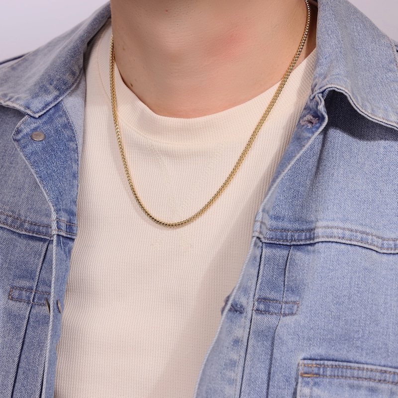 Main Image 4 of Foxtail Chain Necklace 2.5mm Yellow Ion-Plated Stainless Steel 18"