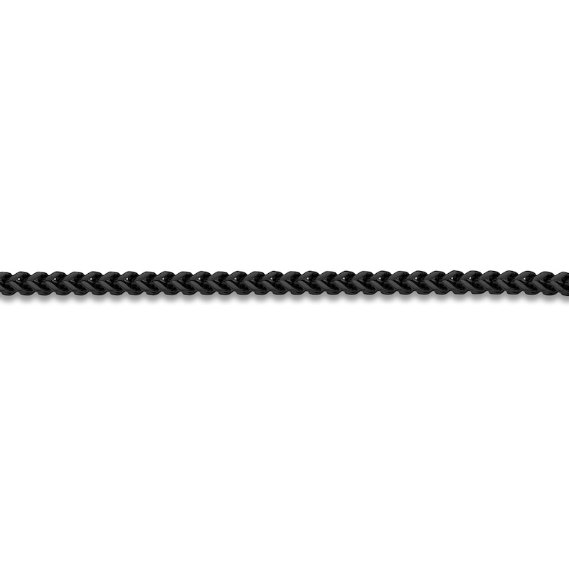 Main Image 2 of Foxtail Chain Necklace 2.5mm Black Ion-Plated Stainless Steel 22"