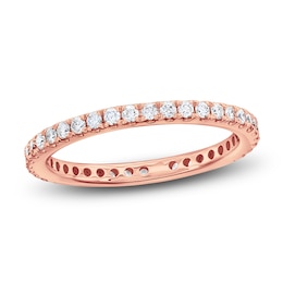 Certified Diamond Eternity Band 1/2 to 5/8 ct tw 14K Rose Gold