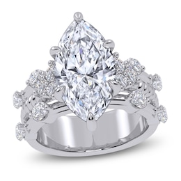Marquise-Cut Lab-Grown Diamond Engagement Ring 5 ct tw 14K White Gold