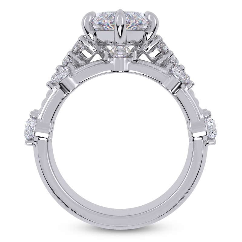 Main Image 4 of Marquise-Cut Lab-Grown Diamond Engagement Ring 5 ct tw 14K White Gold