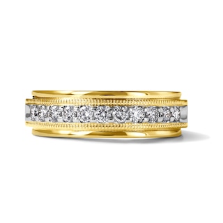Chosen Men's Diamond Anniversary Band 1/2 ct tw Round 14K Yellow Gold