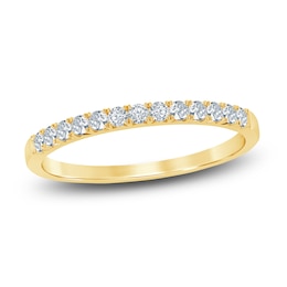 Diamond Anniversary Ring 1/4 ct tw Round 14K Yellow Gold 2.22MM