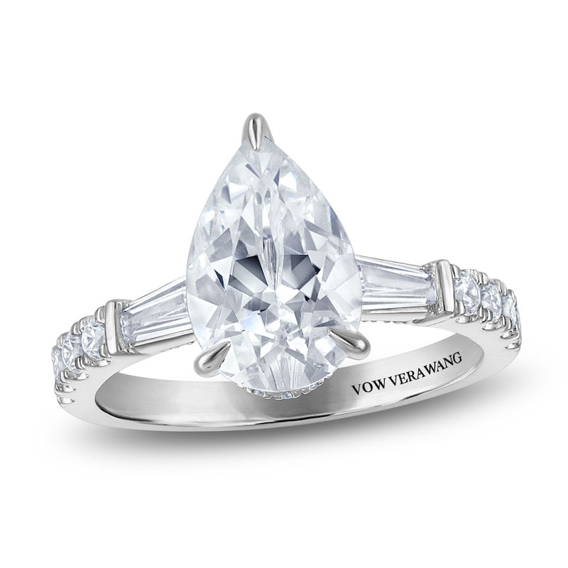 Main Image 1 of Vera Wang VOW Pear-Shaped Lab-Grown Diamond Engagement Ring 3-1/5 ct tw 14K White Gold