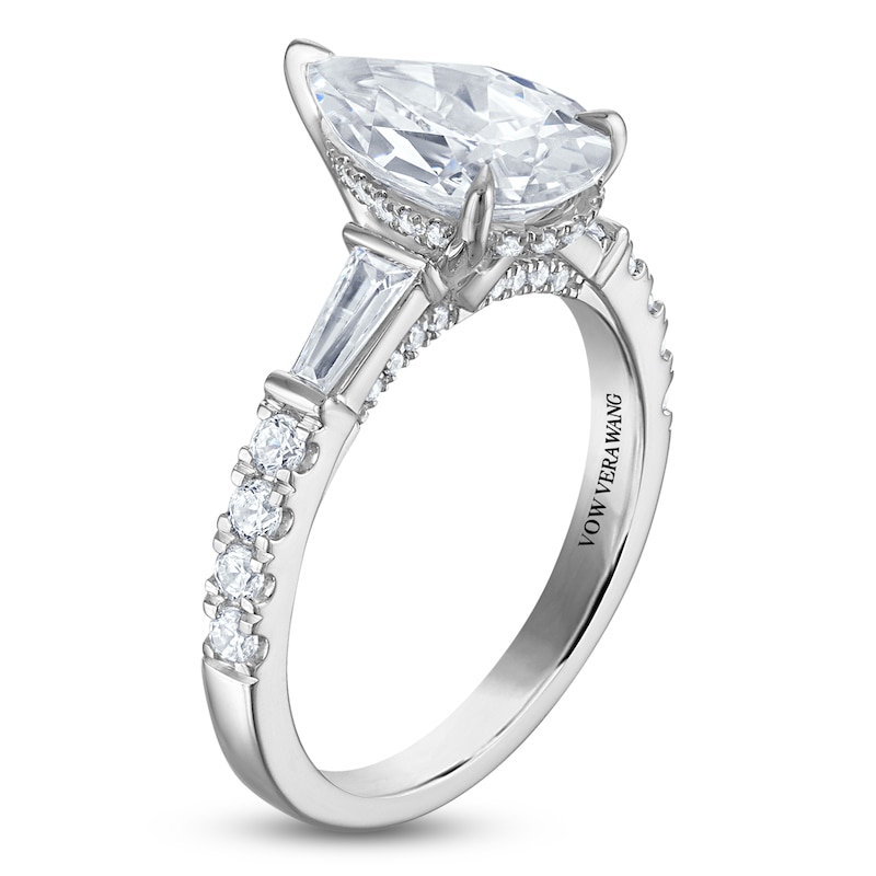 Main Image 2 of Vera Wang VOW Pear-Shaped Lab-Grown Diamond Engagement Ring 3-1/5 ct tw 14K White Gold