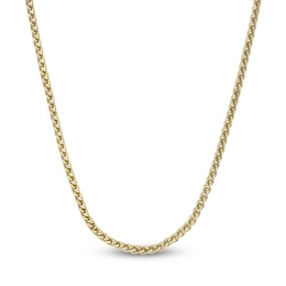 Wheat Chain Necklace 5mm Yellow Ion-Plated Stainless Steel 24"