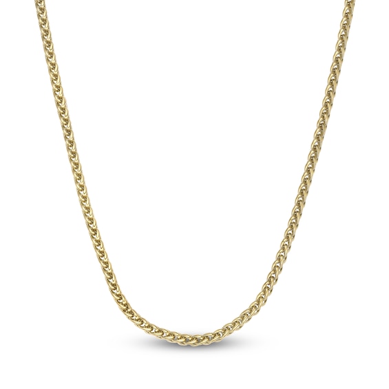 Wheat Chain Necklace 5mm Yellow Ion-Plated Stainless Steel 24"
