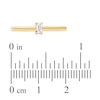 Thumbnail Image 3 of Baguette-Cut White Topaz Solitaire Stackable Ring 10K Yellow Gold