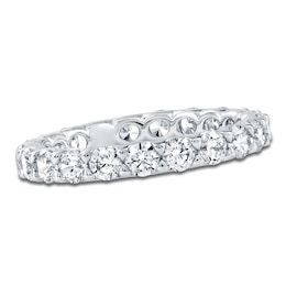 Certified Round-Cut Diamond Eternity Band 1-5/8 to 2 ct tw 14K White Gold