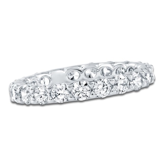 Chosen Certified Round-Cut Diamond Eternity Band 1-5/8 to 2 ct tw 14K White Gold