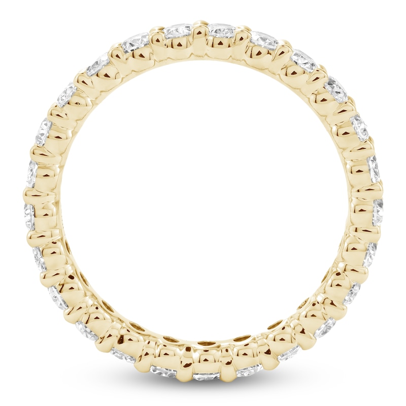 Main Image 4 of Oval-Cut Lab-Grown Diamond Eternity Band 1-3/4 to 2 ct tw 14K Yellow Gold