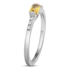 Thumbnail Image 2 of Baguette-Cut Citrine & White Lab-Created Sapphire Stackable Ring Sterling Silver