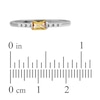 Thumbnail Image 3 of Baguette-Cut Citrine & White Lab-Created Sapphire Stackable Ring Sterling Silver