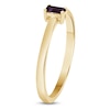 Thumbnail Image 2 of Baguette-Cut Amethyst Solitaire Stackable Ring 10K Yellow Gold