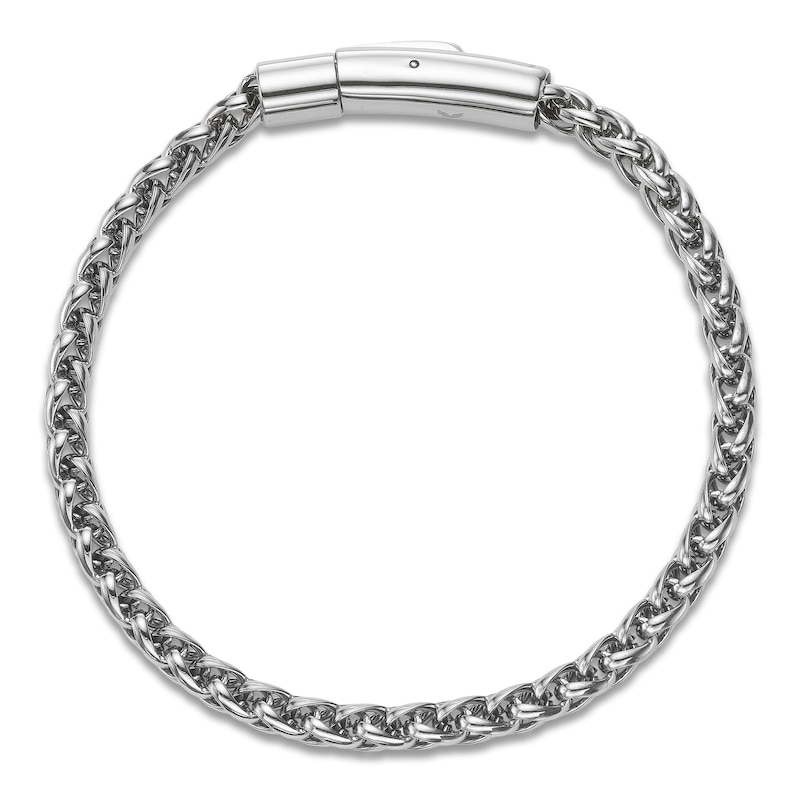 Main Image 2 of Wheat Chain Bracelet 5mm Solid Stainless Steel 8.5"