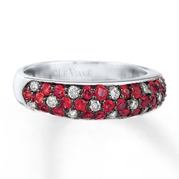 Le Vian Ruby Ring 1/5 ct tw Diamonds 14K Vanilla Gold
