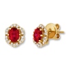 Thumbnail Image 1 of Le Vian Natural Ruby Earrings 1/6 ct tw Diamonds 14K Honey Gold