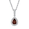 Thumbnail Image 0 of Natural Ruby Necklace 1/6 ct tw Diamonds 14K White Gold