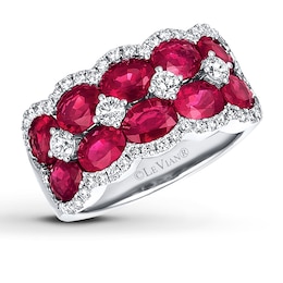 Le Vian Natural Ruby Ring 5/8 ct tw Diamonds 14K Vanilla Gold