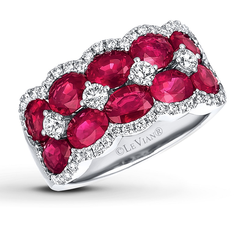 Main Image 1 of Le Vian Natural Ruby Ring 5/8 ct tw Diamonds 14K Vanilla Gold