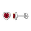 Thumbnail Image 0 of Natural Ruby Earrings 1/4 ct tw Diamonds 14K Two-Tone Gold