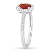 Thumbnail Image 2 of Natural Ruby Ring 1/8 ct tw Diamonds 10K White Gold