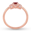 Thumbnail Image 1 of Natural Ruby Ring 1/5 ct tw Diamonds 10K Rose Gold