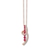 Thumbnail Image 1 of Le Vian Natural Ruby Necklace 1/2 carat tw Diamonds 14K Strawberry Gold