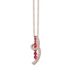 Thumbnail Image 0 of Le Vian Natural Ruby Necklace 1/2 carat tw Diamonds 14K Strawberry Gold