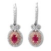 Thumbnail Image 0 of Natural Ruby Earrings 3/4 ct tw Diamonds 14K Two-Tone Gold