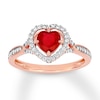 Thumbnail Image 0 of Natural Ruby Ring 1/4 carat tw Diamonds 14K Rose Gold