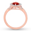 Thumbnail Image 1 of Natural Ruby Ring 1/4 carat tw Diamonds 14K Rose Gold