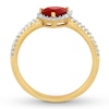Thumbnail Image 2 of Natural Ruby Ring 1/5 ct tw Diamonds 14K Yellow Gold