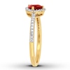 Thumbnail Image 3 of Natural Ruby Ring 1/5 ct tw Diamonds 14K Yellow Gold