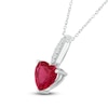 Thumbnail Image 1 of Lab-Created Ruby Necklace Lab-Created Sapphires Sterling Silver
