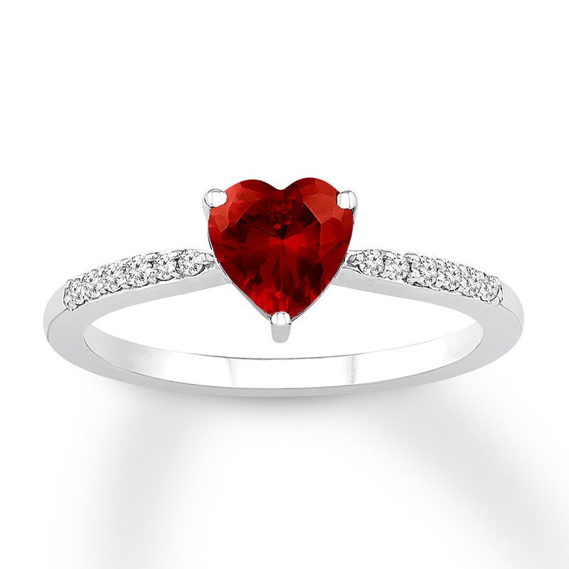 Lab-Created Ruby Ring Lab-Created Sapphires Sterling Silver