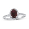 Thumbnail Image 0 of Lab-Created Ruby & White Topaz Ring 10K White Gold