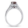 Thumbnail Image 1 of Lab-Created Ruby & White Topaz Ring 10K White Gold