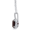 Thumbnail Image 1 of Lab-Created Ruby & White Topaz Necklace 10K White Gold