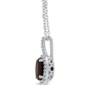 Thumbnail Image 2 of Lab-Created Ruby & White Topaz Necklace 10K White Gold