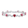Thumbnail Image 1 of Heart Bracelet Lab-Created Rubies Sterling Silver