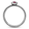 Thumbnail Image 2 of Stackable Ring Lab-Created Ruby Sterling Silver