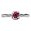 Thumbnail Image 4 of Stackable Ring Lab-Created Ruby Sterling Silver