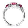 Thumbnail Image 1 of Natural Ruby Ring Diamonds 1/6 ct tw 10K White Gold