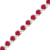 Thumbnail Image 1 of Lab-created Ruby Tennis Bracelet Sterling Silver