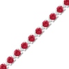 Thumbnail Image 0 of Lab-created Ruby Bracelet Sterling Silver