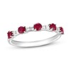 Thumbnail Image 1 of Natural Ruby Ring 1/10 ct tw Diamonds 10K White Gold