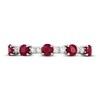 Thumbnail Image 3 of Natural Ruby Ring 1/10 ct tw Diamonds 10K White Gold